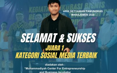 Mengukir Prestasi Pada Muhammadiyah Center of Entrepreneurship and Business Incubator